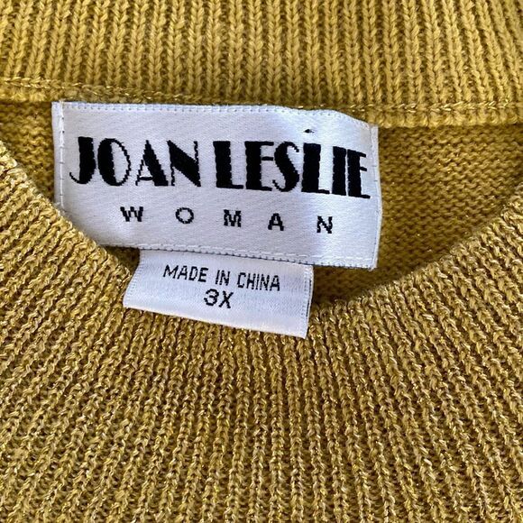 Vintage Shirt Gold Knit Top Mock Neck Shell Blouse Size 3X • NEW WITH TAGS • - Picture 5 of 9